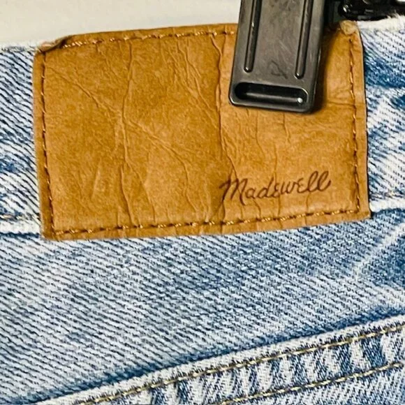 Madewell Low Slung Straight Leg Light Wash Button Fly 100% Cotton Denim Jeans 29 - Picture 6 of 11
